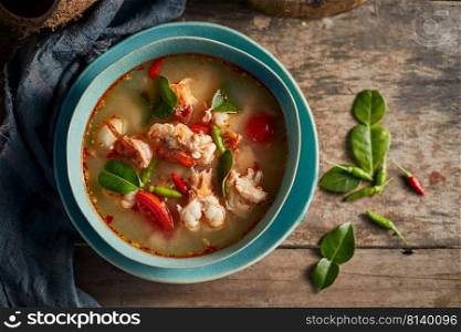 Tom Yum Kung, Spicy prawn soup. 