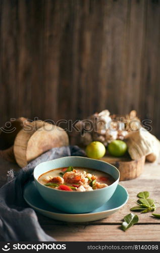 Tom Yum Kung, Spicy prawn soup. 