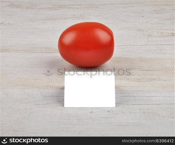 Tomato and card