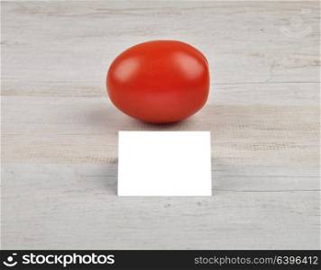 Tomato and card