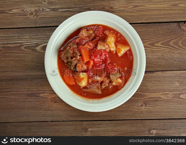 Tomato bredie - South African stew, nclude cinnamon, cardamom, ginger and cloves as well as chilli