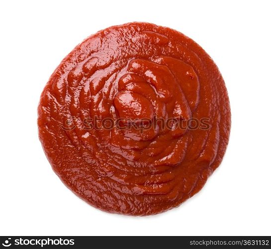 tomato ketchup on a white background