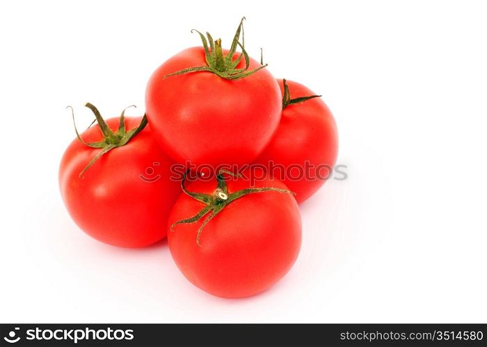 tomato pile isolated on white