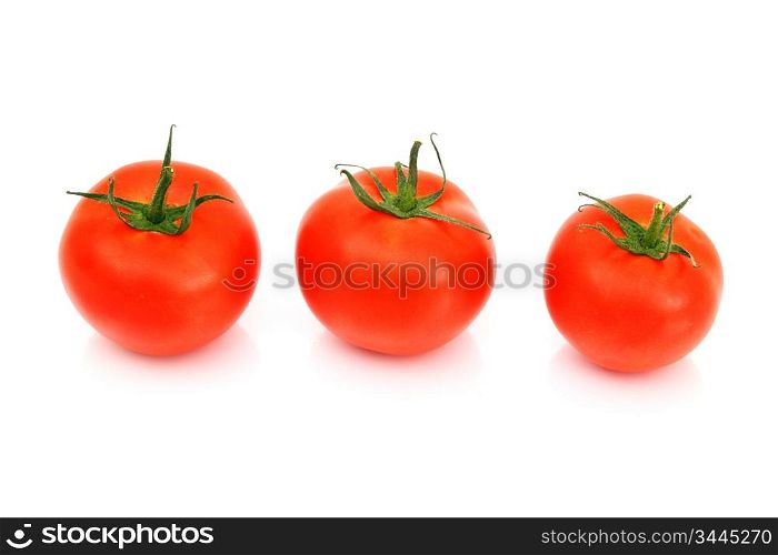 tomato pile slice isolated on white
