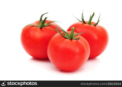 tomato pile slice isolated on white