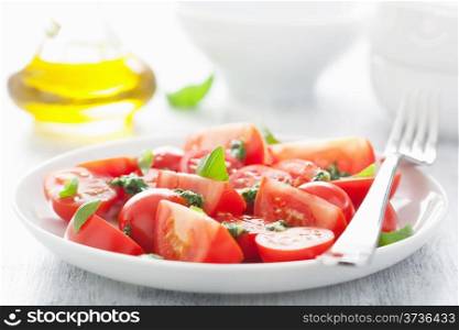 tomato salad with basil dressing