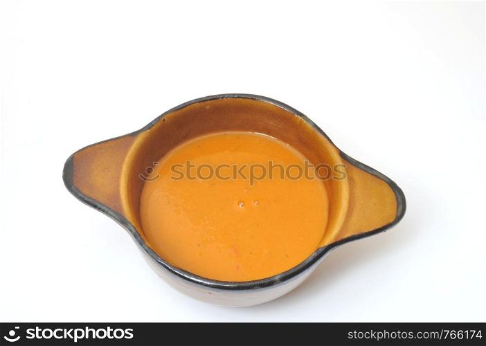 Tomato Soup Bowl isolated on a white background