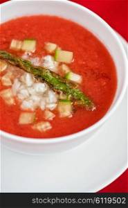 tomato soup gazpacho. tomato soup gazpacho with vegetable