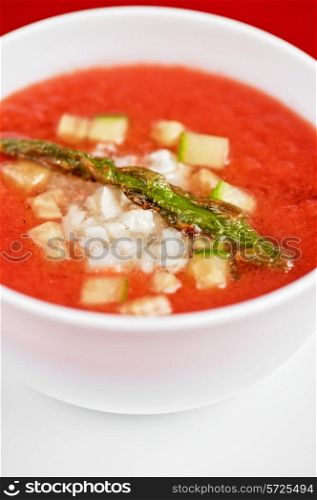 tomato soup gazpacho with vegetable