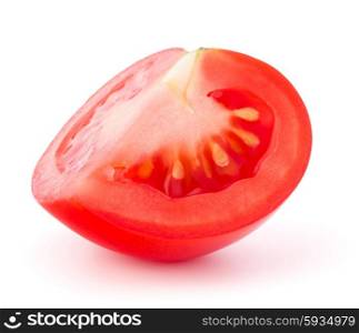 Tomato vegetable slice isolated on white background cutout
