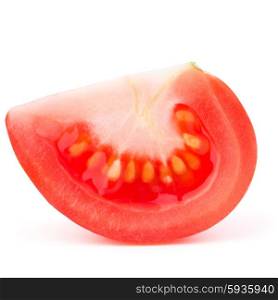 Tomato vegetable slice isolated on white background cutout