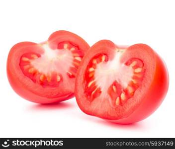 Tomato vegetable slices isolated on white background cutout