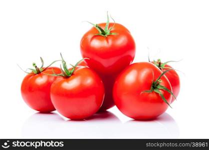 Tomato vegetables isolated on white background