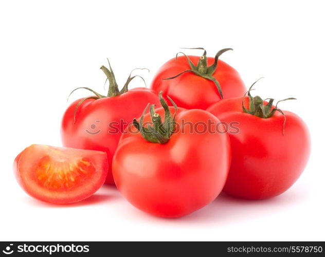 Tomato vegetables pile isolated on white background cutout