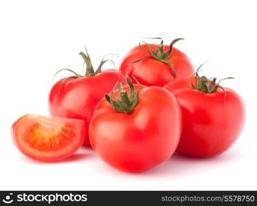 Tomato vegetables pile isolated on white background cutout