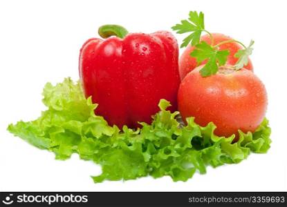 Tomatoes and red peppers
