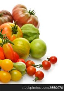 Tomatoes Assortment On White Background