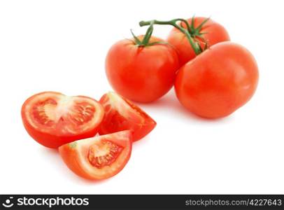 Tomatoes isolated on white background. Tomatoes