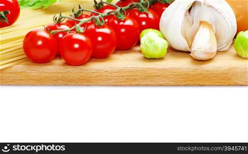 tomatoes with green leaves isolated on white background