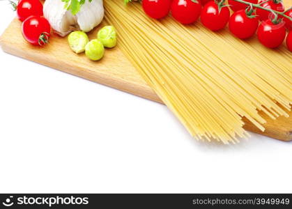 tomatoes with green leaves isolated on white background