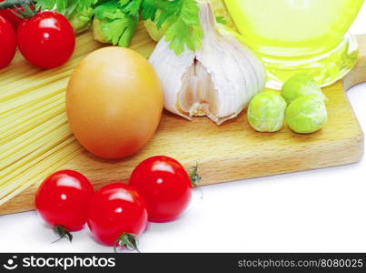 tomatoes with green leaves isolated on white background