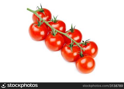 tomatos bunch isolated on white