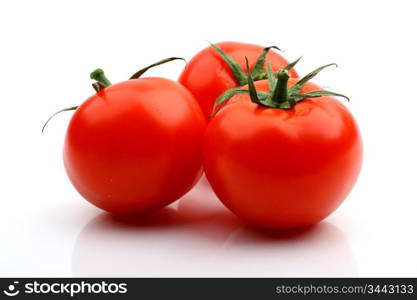 tomatos isolated on white background close up