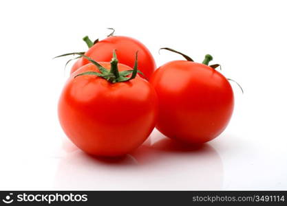 tomatos isolated on white background close up