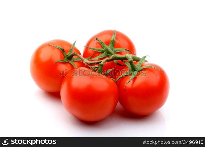 tomatos isolated on white background close up