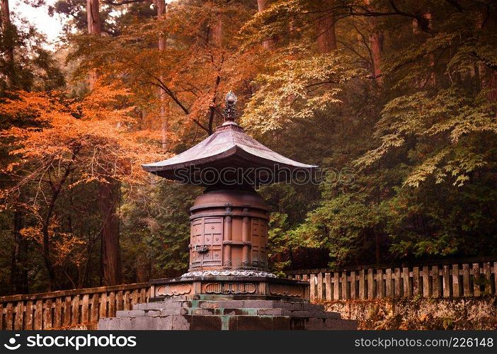 Tomb of Shogun Tokugawa Ieyasu at Nikko Toshogu Shrine, Tochigi, Japan
