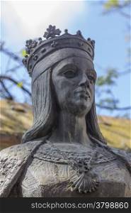 tone sculpture of an ancient Queen of Spain
