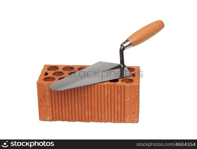 Tool and material for construction isolated on white background