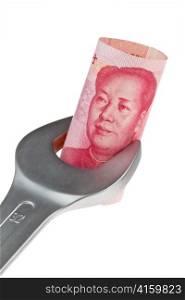 tool and the chinese yuan currency notes