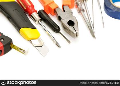 Tools isolated on a white background