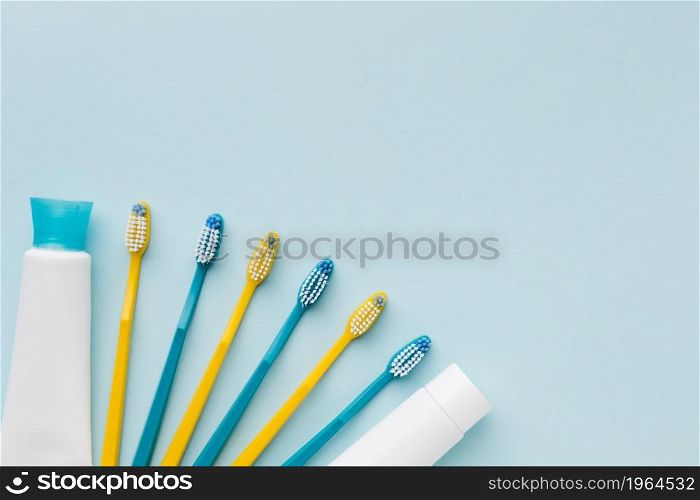 tooth brushes tooth paste. High resolution photo. tooth brushes tooth paste. High quality photo