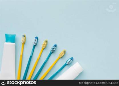 tooth brushes tooth paste. High resolution photo. tooth brushes tooth paste. High quality photo