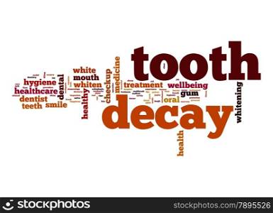 Tooth decay word cloud