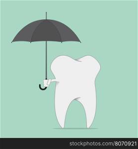 Tooth with umbrella
