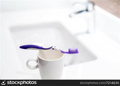 Toothbrush in the bathroom