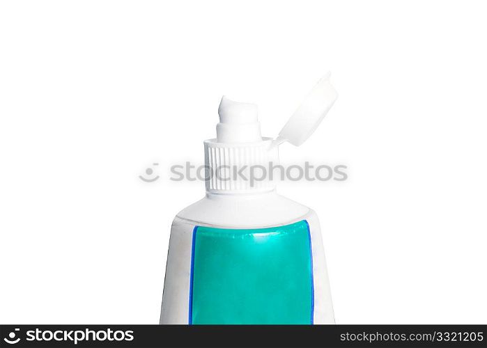 Toothpaste isoated on a white background