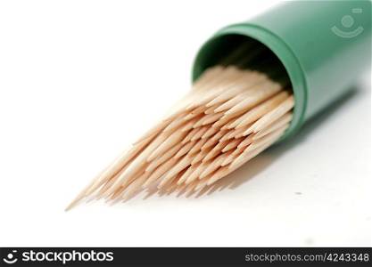 toothpicks from the bank on a white background