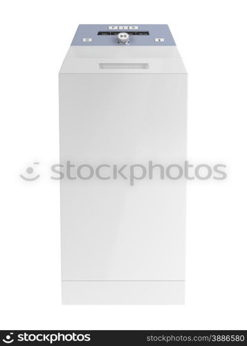 Top loading washing machine isolated on white background