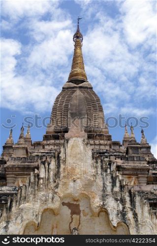 Top of buddhist temple in Bagan, Myanmar