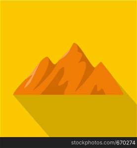 Top of mountain icon. Flat illustration of top of mountain vector icon for web. Top of mountain icon, flat style.