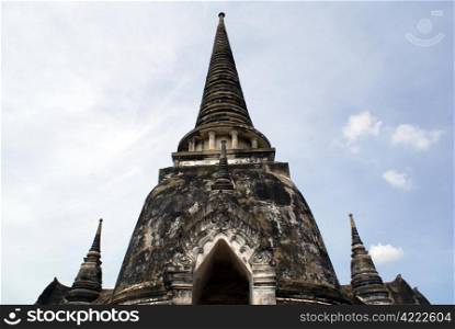 Top of pagoda in Phra Si Sanphet, Ayuthaya, Thailand