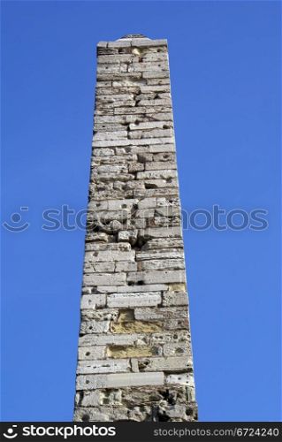 Top of stone monument in Istanbul, Tuirkey