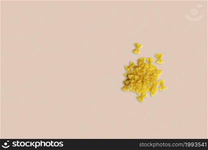 Top up view macaroni isolated on white background. fit for your design element.