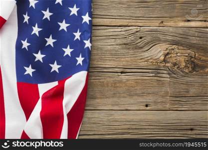 top view american flag wood with . High resolution photo. top view american flag wood with . High quality photo