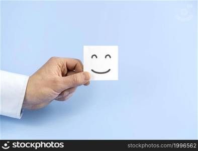 top view arrangement with smiley emoji card