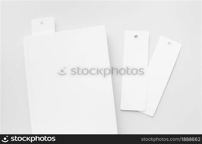 top view book with bookmarks desk. Resolution and high quality beautiful photo. top view book with bookmarks desk. High quality and resolution beautiful photo concept